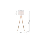 ARM4943 Armitage Tripod Floor Lamp Light Wood With Shade
