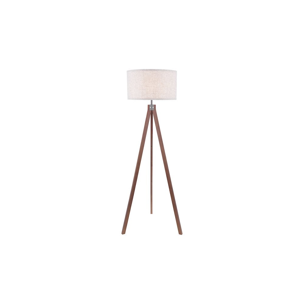 Armitage Tripod Floor  Lamp Dark Wood With Shade