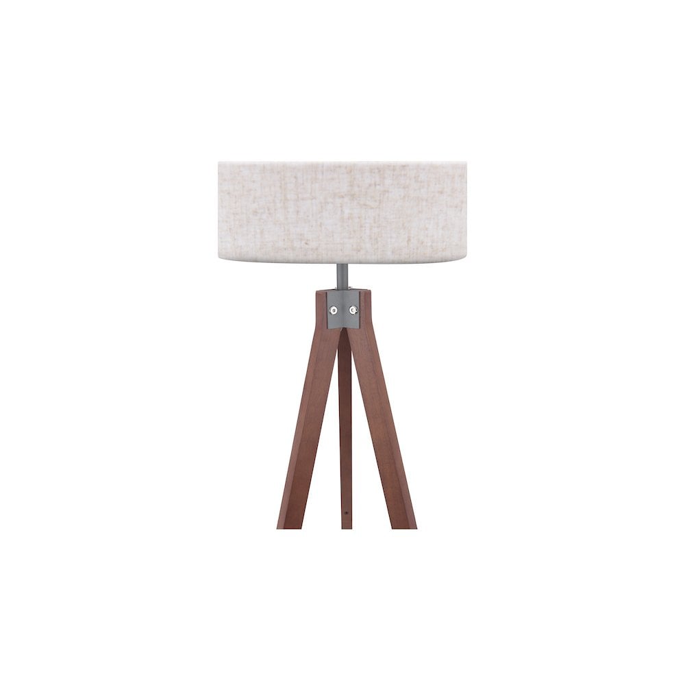 Armitage Tripod Floor  Lamp Dark Wood With Shade