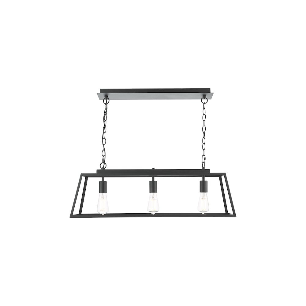CLA0322 Claudia 3 Light Bar Pendant Matt Black