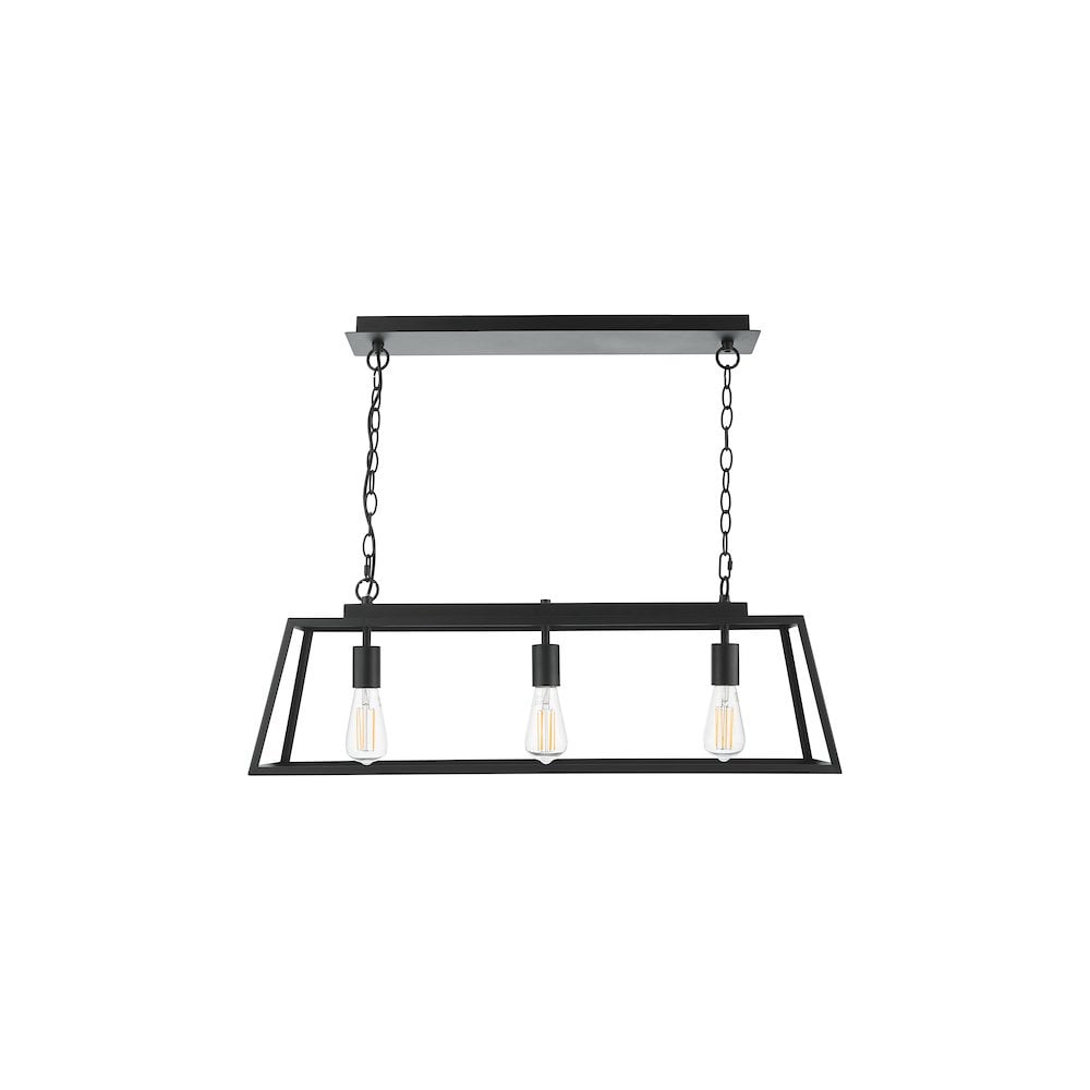CLA0322 Claudia 3 Light Bar Pendant Matt Black