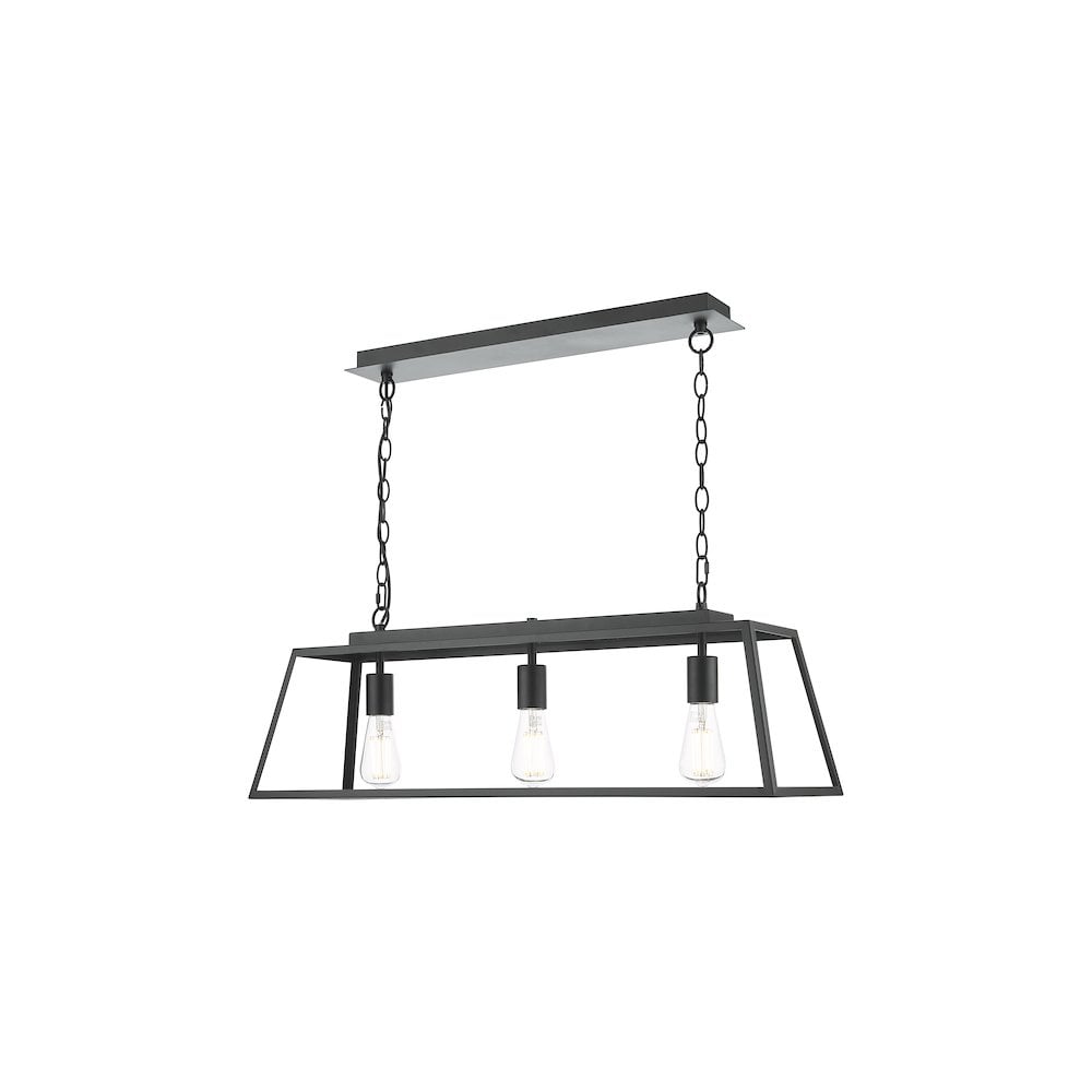 CLA0322 Claudia 3 Light Bar Pendant Matt Black