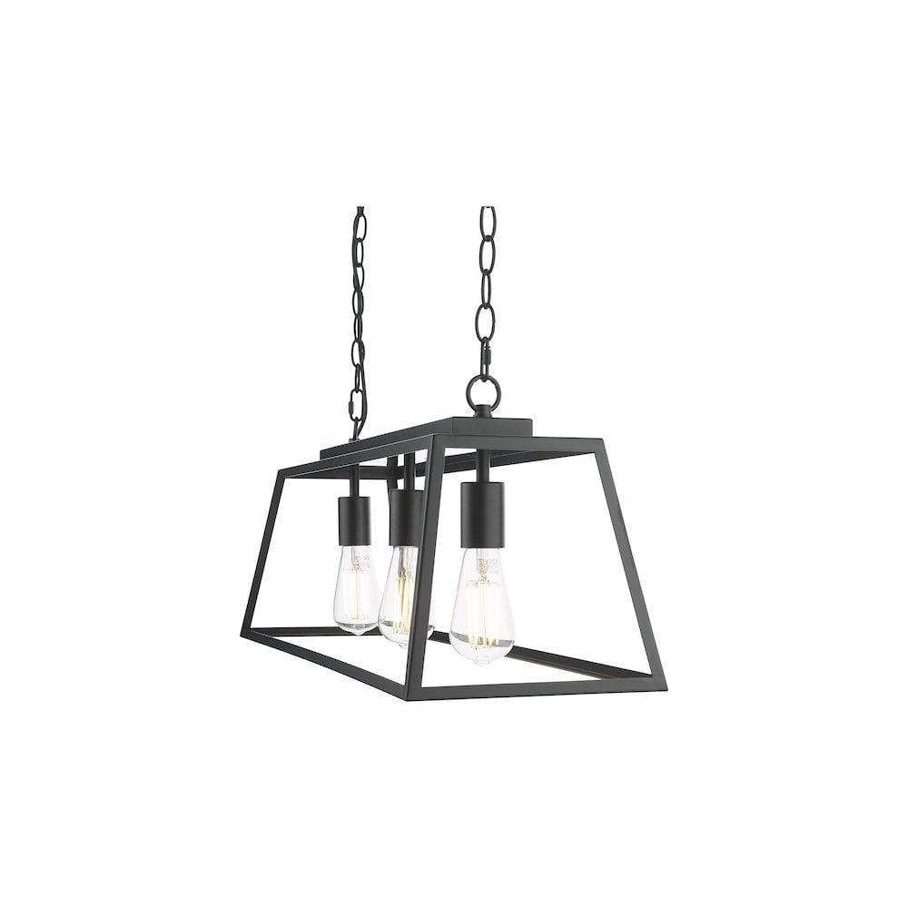 CLA0322 Claudia 3 Light Bar Pendant Matt Black