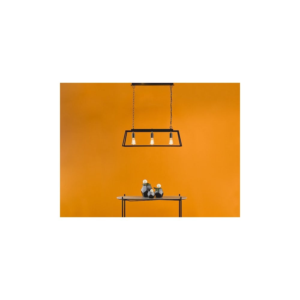 CLA0322 Claudia 3 Light Bar Pendant Matt Black