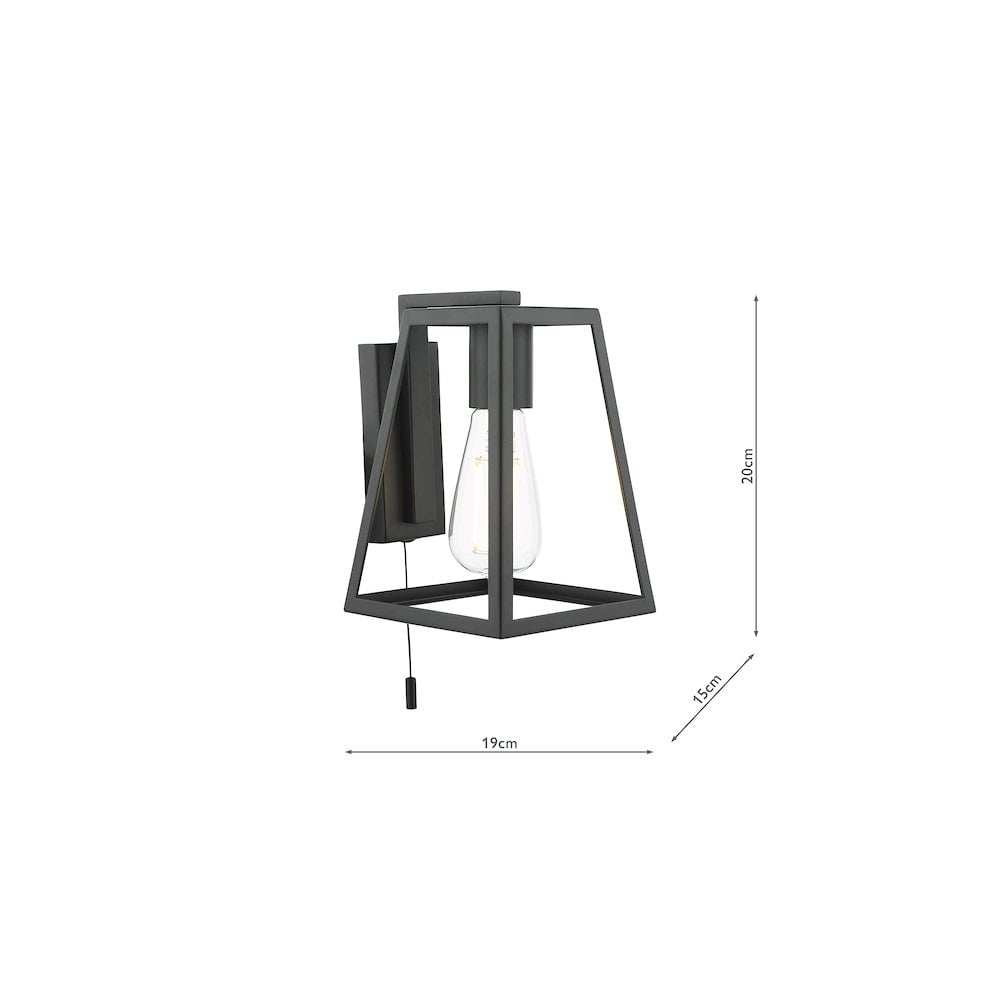 CLA0722 Claudia Wall Light Matt Black