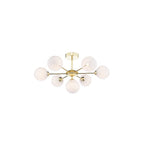 COH3435-17 Cohen 7 Light Semi-Flush Polished Gold & Confetti Glass