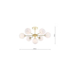 COH3435-17 Cohen 7 Light Semi-Flush Polished Gold & Confetti Glass