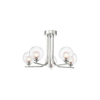 CRA5450-20 Cradle 5 Light Semi-Flush Polished Chrome & Clear/Opal Glass