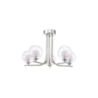 CRA5450-20 Cradle 5 Light Semi-Flush Polished Chrome & Clear/Opal Glass