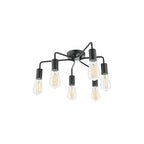 DEN0622 Dena 6 Light Flush Matt Black