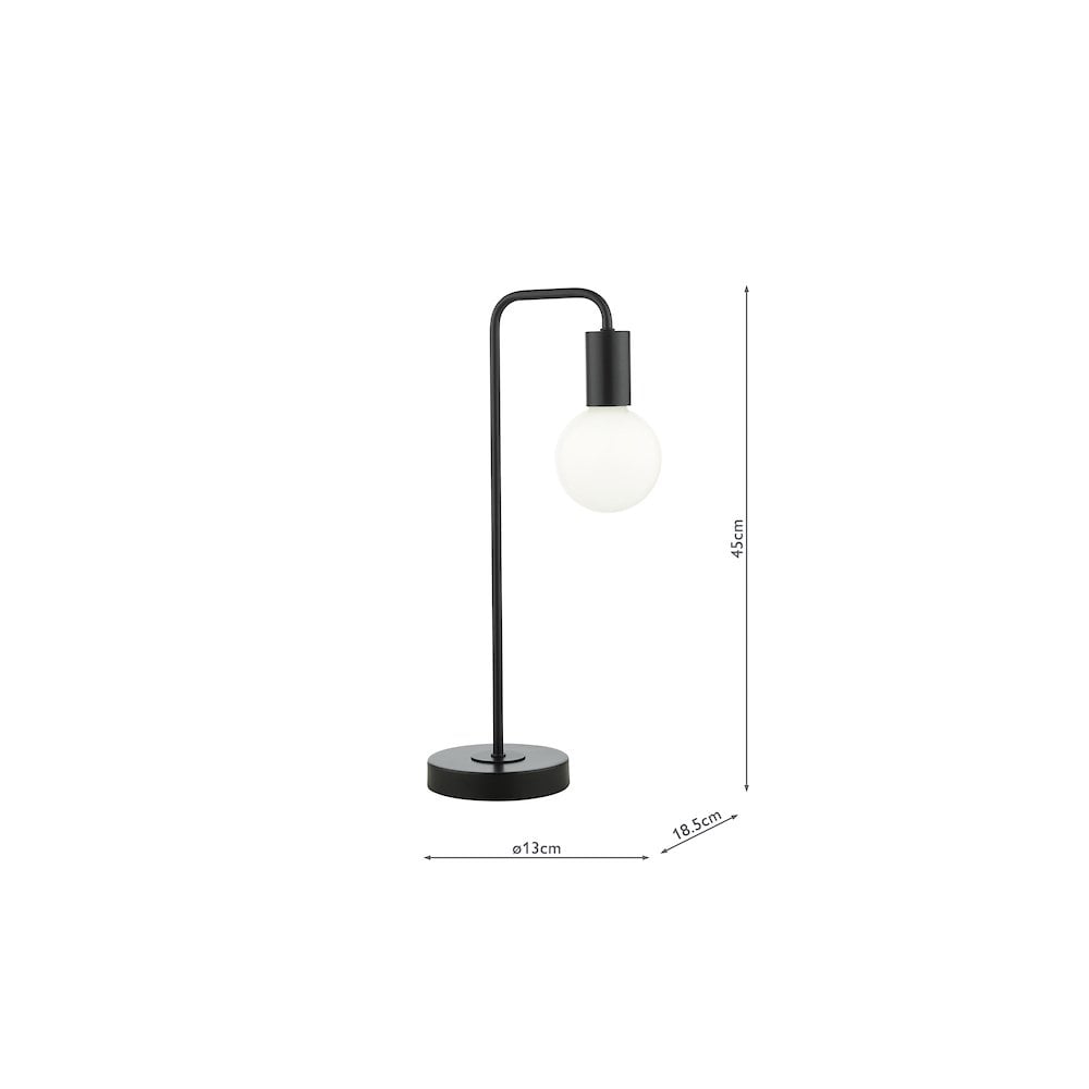 DEN4222 Dena Table Lamp Matt Black