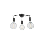 DEN5322 Dena 3 Light Flush Matt Black