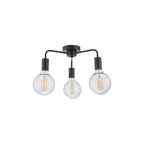 DEN5322 Dena 3 Light Flush Matt Black