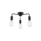 DEN5322 Dena 3 Light Flush Matt Black