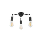 DEN5322 Dena 3 Light Flush Matt Black
