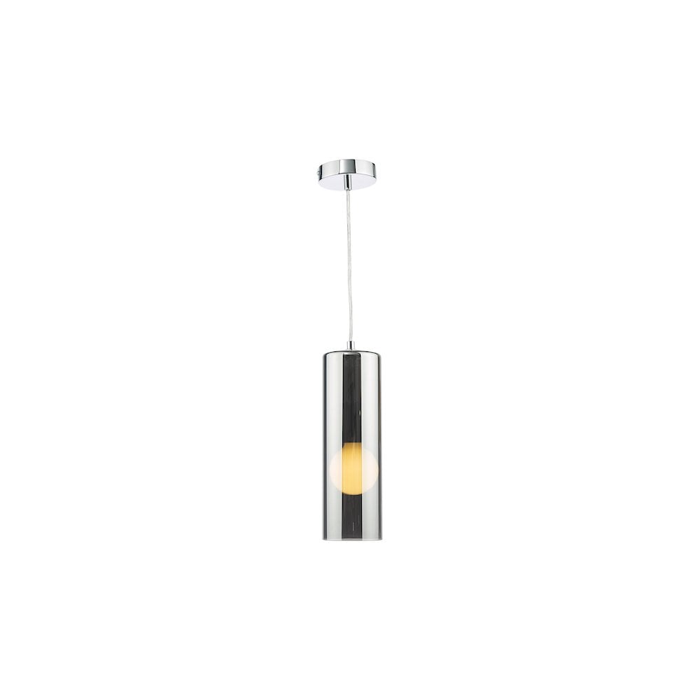 DIA0110 Diaz Pendant Smoked Glass and Polished Chrome
