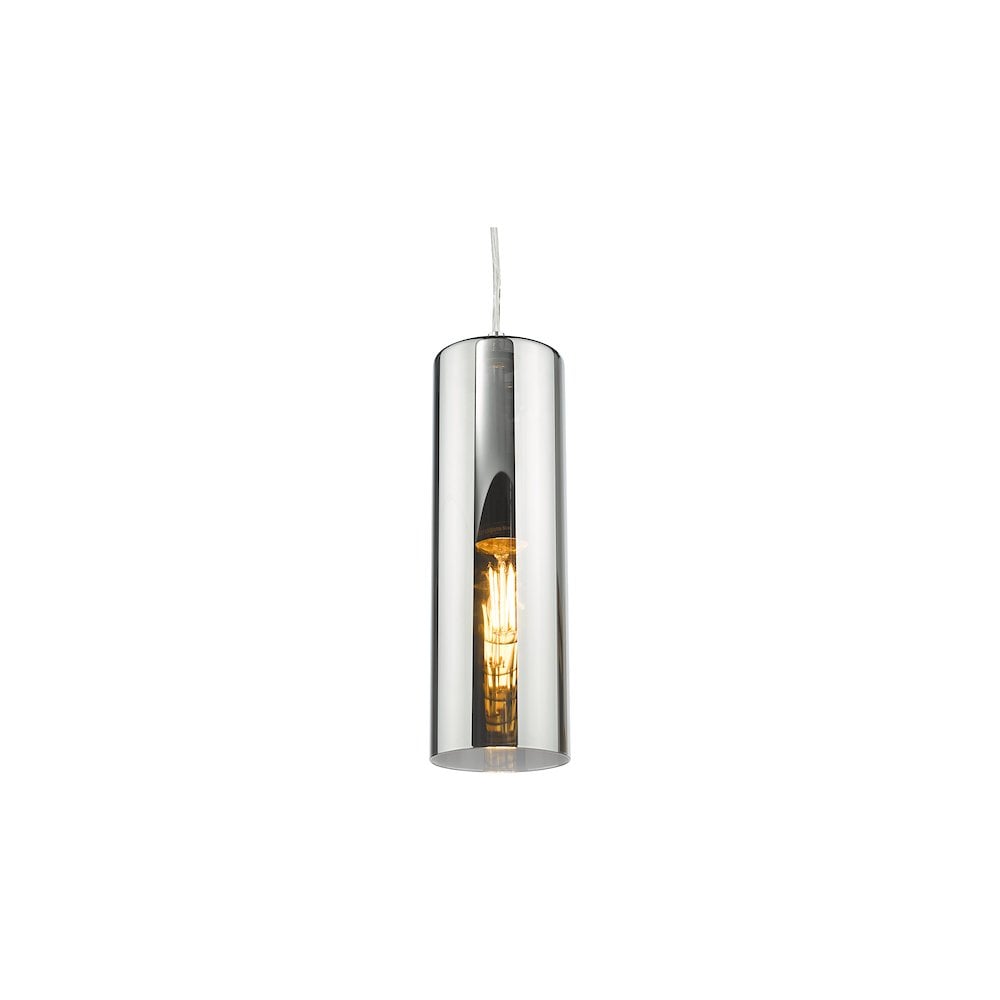 DIA0110 Diaz Pendant Smoked Glass and Polished Chrome