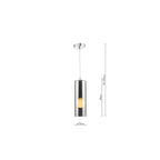 DIA0110 Diaz Pendant Smoked Glass and Polished Chrome