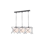 DRE0322 Dreyson 3 Light Bar Pendant Matt Black and Opal Glass (S)