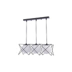 DRE0322 Dreyson 3 Light Bar Pendant Matt Black and Opal Glass (S)