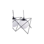 DRE0322 Dreyson 3 Light Bar Pendant Matt Black and Opal Glass (S)