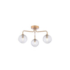 FEY0363-08 Feya 3 Light Semi-Flush Antique Bronze & Ribbed Glass