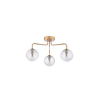 FEY0363-08 Feya 3 Light Semi-Flush Antique Bronze & Ribbed Glass