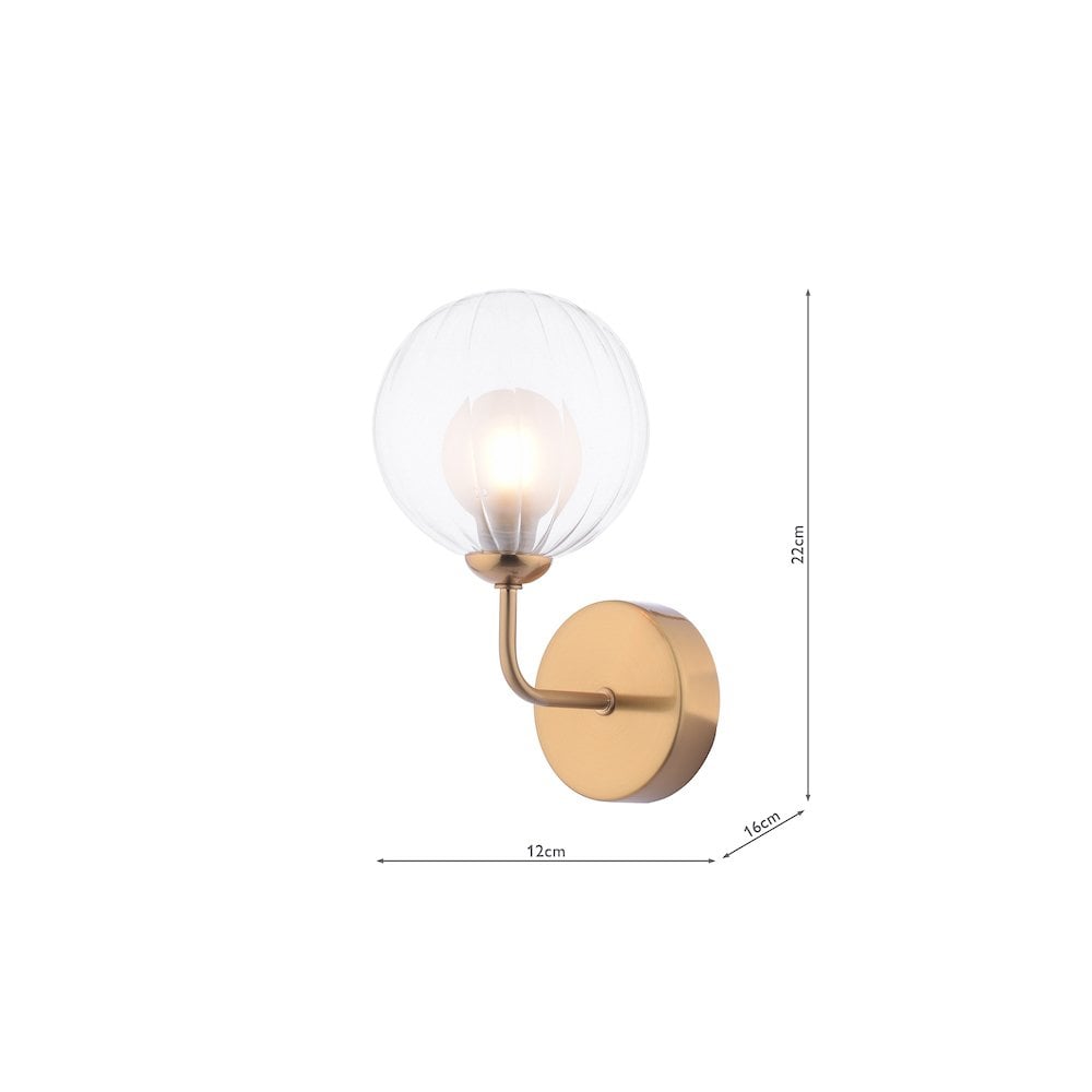 FEY0763-20 Feya Wall Light Antique Bronze & Clear/Opal Glass