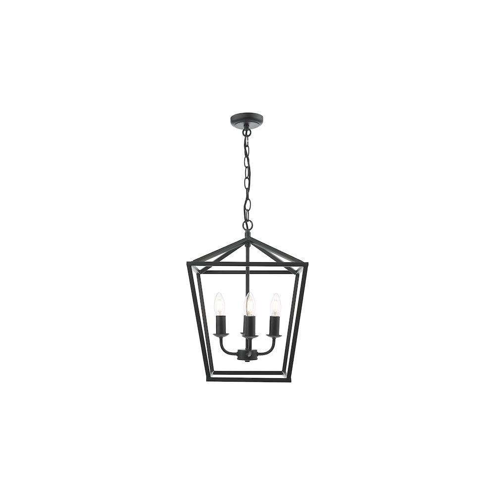 FIO0422 Fionn 4 Light Pendant Matt Black