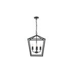 FIO0422 Fionn 4 Light Pendant Matt Black