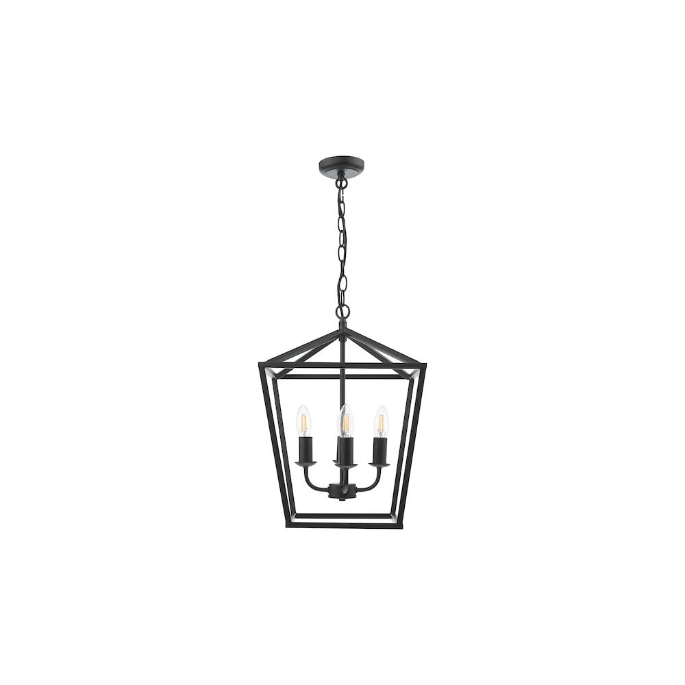FIO0422 Fionn 4 Light Pendant Matt Black