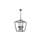 FIO0422 Fionn 4 Light Pendant Matt Black