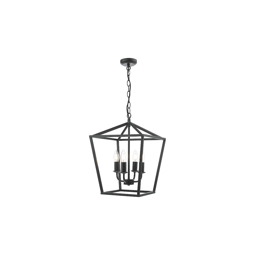 FIO0422 Fionn 4 Light Pendant Matt Black