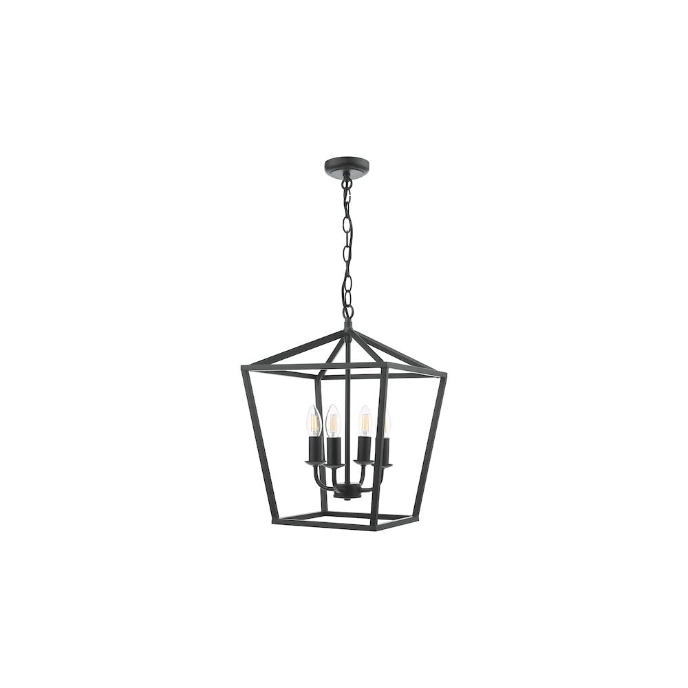 FIO0422 Fionn 4 Light Pendant Matt Black