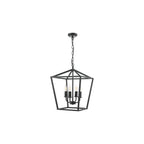 FIO0422 Fionn 4 Light Pendant Matt Black