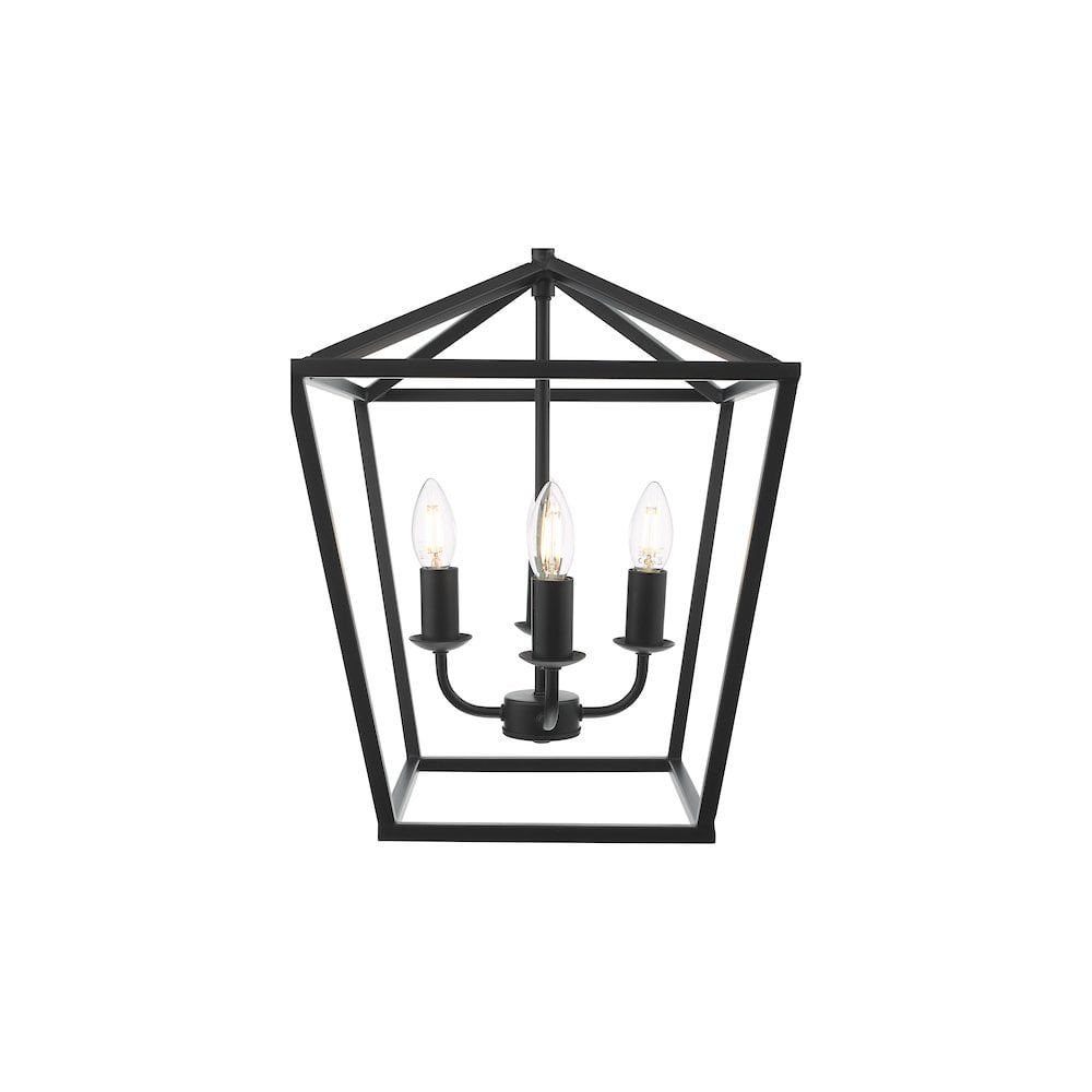 FIO0422 Fionn 4 Light Pendant Matt Black