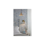 HAD0140-10 Hadano Pendant Natural Brass & Ceramic Shallow Shade