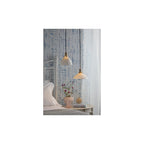 HAD0140-10 Hadano Pendant Natural Brass & Ceramic Shallow Shade