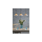 HAD3640-10 Hadano 3 Light Bar Pendant Natural Brass & Ceramic Shallow Shade