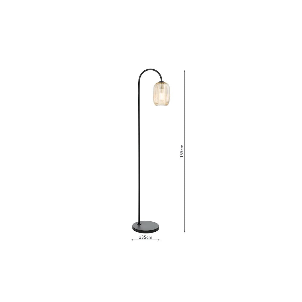 Idra Wall  Light Aged Bronze and Champagne Ribbed Glass