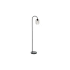 IDR4922-SAW6508 Idra Floor Lamp Matt Black and Ribbed Glass