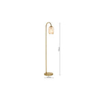IDR4963-SAW6506 Idra Floor Lamp Aged Bronze and Champagne Ribbed Glass