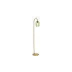 IDR4963-SAW6524 Idra Floor Lamp Aged Bronze and Green Ribbed Glass