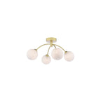 IZZ0435-17 Izzy 4 Light Semi-Flush Polished Gold & Confetti Glass