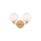 IZZ0935-17 Izzy 2 Light Wall Light Polished Gold & Confetti Glass