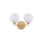 IZZ0935-17 Izzy 2 Light Wall Light Polished Gold & Confetti Glass