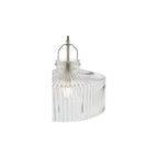 LEN0146 Lenka Pendant Satin Nickel and Ribbed Glass