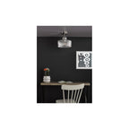 LEN4846 Lenka Semi-Flush Satin Nickel and Ribbed Glass