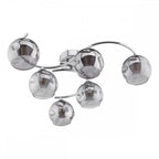 NAK6450-15 Nakita 6 Light Semi Flush Polished Chrome Smoked Dimpled Glass