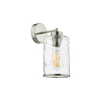 OLS0746 Olsen Wall Light Satin Chrome and Glass
